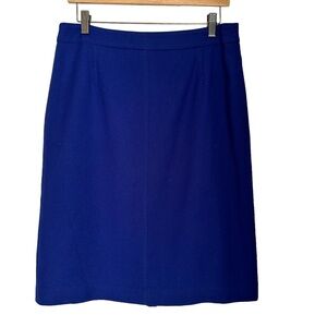 Pure Collections Women's Blue‎ 100% Wool Pencil Skirts Size: 8/10